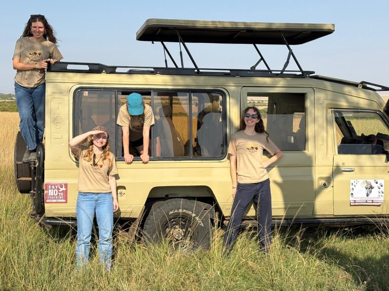 tourists enjoy safari in masai mara safari kenya and tanzania